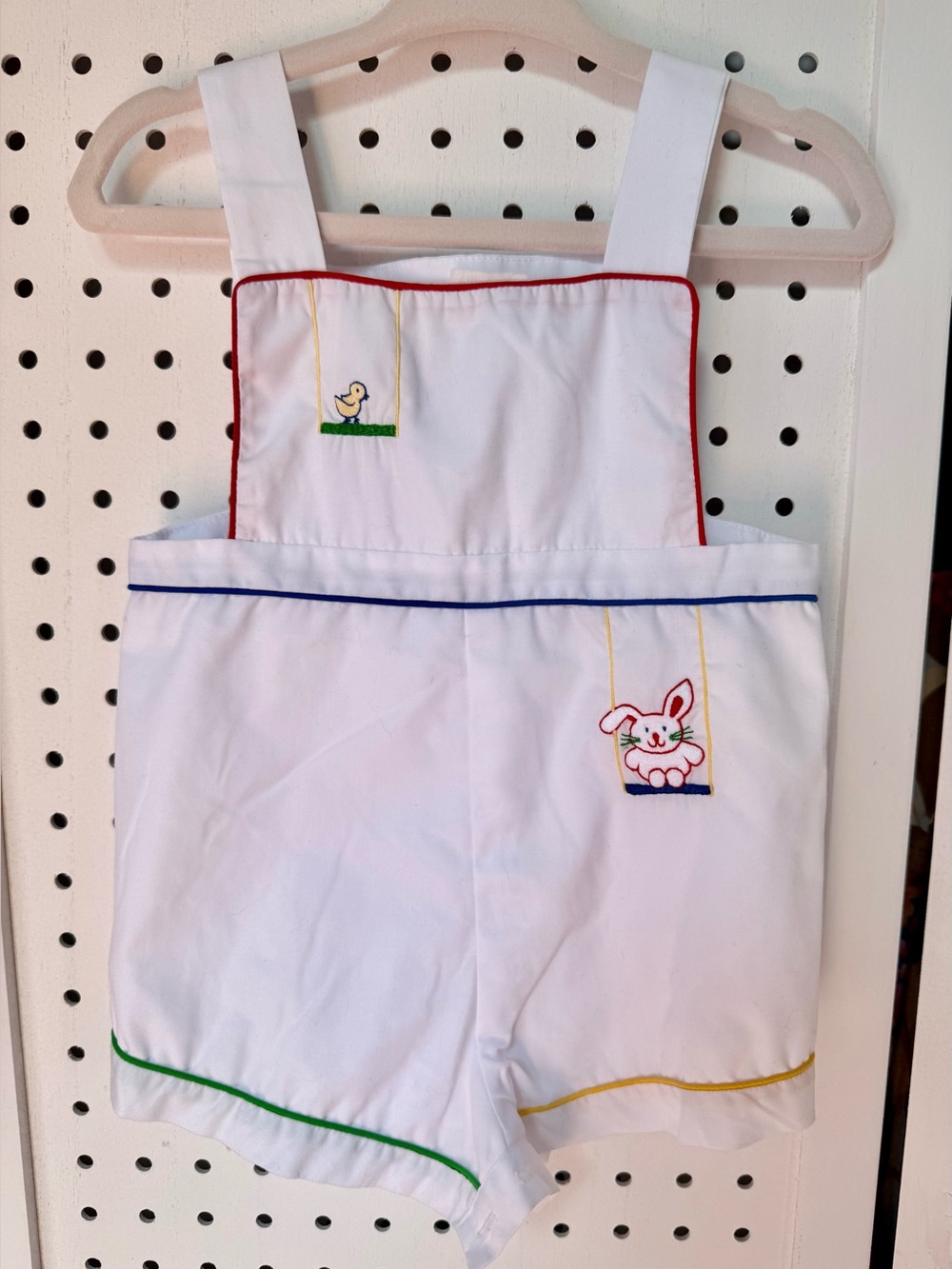 Vintage Petit Ami White Embroidered Romper 6M Classic Traditional Heirloom